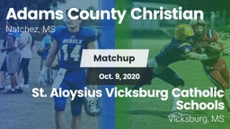 Matchup: Adams County Christi vs. St. Aloysius Vicksburg Catholic Schools 2020