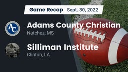 Recap: Adams County Christian  vs. Silliman Institute  2022