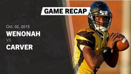 Recap: Wenonah  vs. Carver  2015