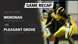 Recap: Wenonah  vs. Pleasant Grove  2016
