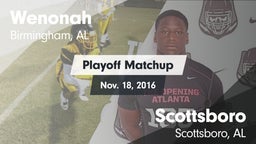 Matchup: Wenonah vs. Scottsboro  2016