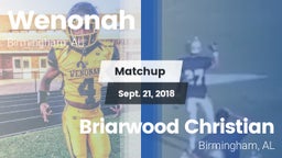 Matchup: Wenonah vs. Briarwood Christian  2018