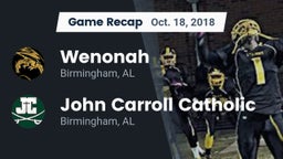 Recap: Wenonah  vs. John Carroll Catholic  2018