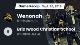 Recap: Wenonah  vs. Briarwood Christian School 2019