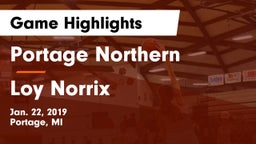 Portage Northern  vs Loy Norrix  Game Highlights - Jan. 22, 2019