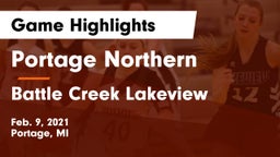 Portage Northern  vs Battle Creek Lakeview  Game Highlights - Feb. 9, 2021
