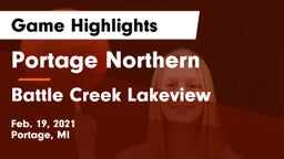 Portage Northern  vs Battle Creek Lakeview  Game Highlights - Feb. 19, 2021