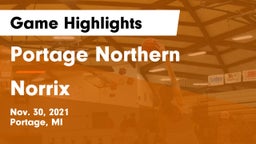 Portage Northern  vs Norrix  Game Highlights - Nov. 30, 2021