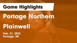 Portage Northern  vs Plainwell  Game Highlights - Feb. 21, 2023