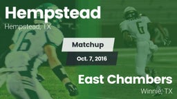 Matchup: Hempstead vs. East Chambers  2016