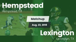 Matchup: Hempstead vs. Lexington  2018