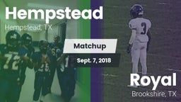 Matchup: Hempstead vs. Royal  2018