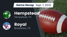 Recap: Hempstead  vs. Royal  2018