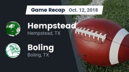 Recap: Hempstead  vs. Boling  2018