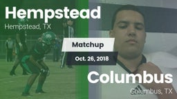 Matchup: Hempstead vs. Columbus  2018