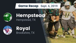 Recap: Hempstead  vs. Royal  2019