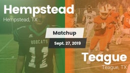 Matchup: Hempstead vs. Teague  2019
