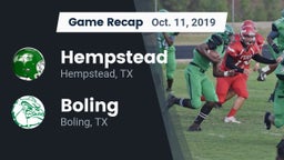Recap: Hempstead  vs. Boling  2019