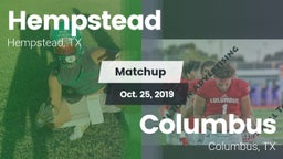 Matchup: Hempstead vs. Columbus  2019