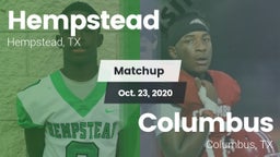 Matchup: Hempstead vs. Columbus  2020