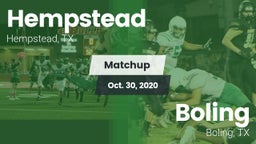 Matchup: Hempstead vs. Boling  2020
