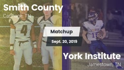 Matchup: Smith County vs. York Institute 2019