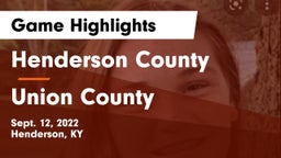 Henderson County  vs Union County  Game Highlights - Sept. 12, 2022