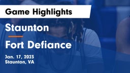 Staunton  vs Fort Defiance  Game Highlights - Jan. 17, 2023