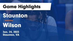 Staunton  vs Wilson  Game Highlights - Jan. 24, 2023