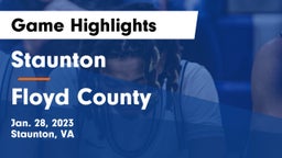 Staunton  vs Floyd County  Game Highlights - Jan. 28, 2023