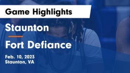 Staunton  vs Fort Defiance  Game Highlights - Feb. 10, 2023