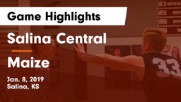 Salina Central  vs Maize  Game Highlights - Jan. 8, 2019