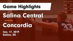 Salina Central  vs Concordia  Game Highlights - Jan. 17, 2019