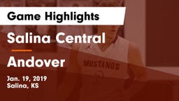 Salina Central  vs Andover  Game Highlights - Jan. 19, 2019