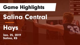 Salina Central  vs Hays  Game Highlights - Jan. 25, 2019