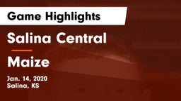 Salina Central  vs Maize  Game Highlights - Jan. 14, 2020