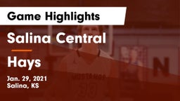 Salina Central  vs Hays  Game Highlights - Jan. 29, 2021
