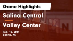 Salina Central  vs Valley Center  Game Highlights - Feb. 18, 2021