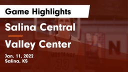 Salina Central  vs Valley Center  Game Highlights - Jan. 11, 2022