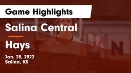 Salina Central  vs Hays  Game Highlights - Jan. 28, 2022