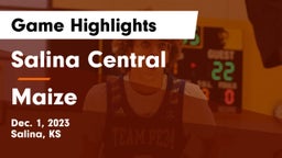Salina Central  vs Maize  Game Highlights - Dec. 1, 2023
