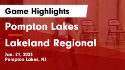 Pompton Lakes  vs Lakeland Regional  Game Highlights - Jan. 21, 2023