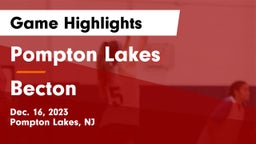 Pompton Lakes  vs Becton  Game Highlights - Dec. 16, 2023