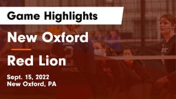 New Oxford  vs Red Lion  Game Highlights - Sept. 15, 2022