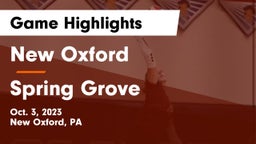 New Oxford  vs Spring Grove  Game Highlights - Oct. 3, 2023