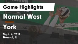 Normal West  vs York  Game Highlights - Sept. 6, 2019