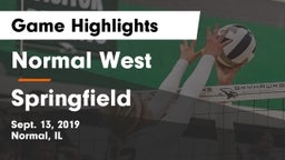 Normal West  vs Springfield Game Highlights - Sept. 13, 2019