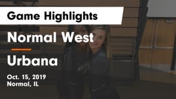 Normal West  vs Urbana  Game Highlights - Oct. 15, 2019