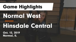 Normal West  vs Hinsdale Central Game Highlights - Oct. 12, 2019