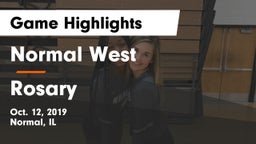 Normal West  vs Rosary  Game Highlights - Oct. 12, 2019